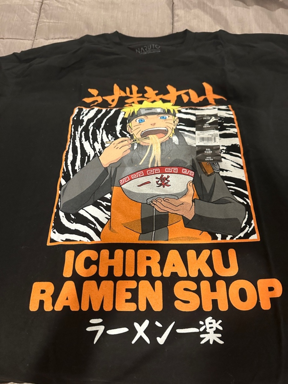 Naruto Ichiraku Ramen Shop Graphic Tee - Black & Orange
